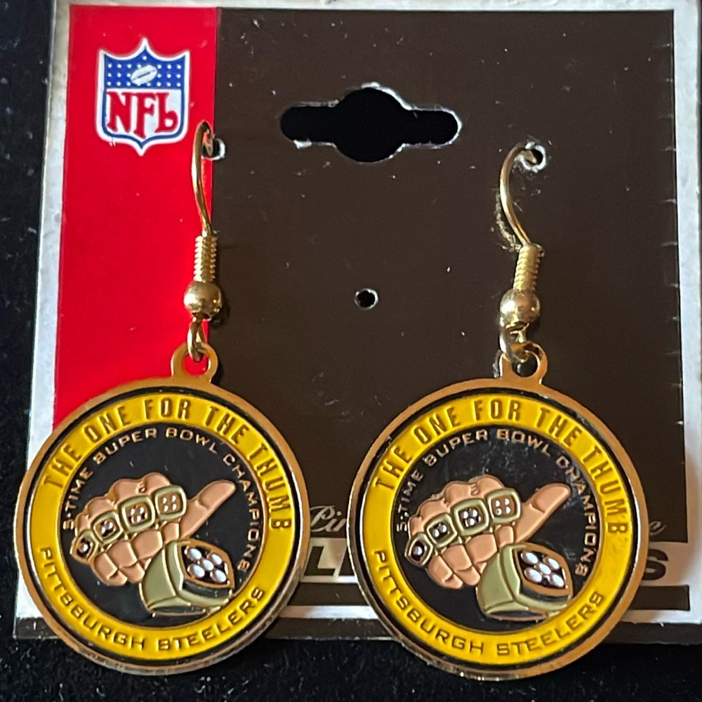 NFL Pittsburg Steelers Medallion Style Earrings